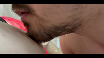 He sucks my hard nipples so nicely