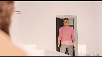 Steamy shower sexy undressing for him