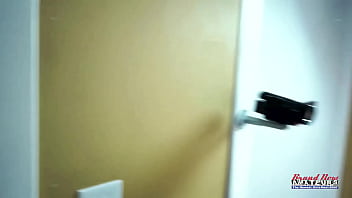 Busty brunette trinity deepthroats a juicy cock and gets deeply pounded