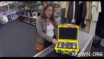 Nice looking whore sex in shop