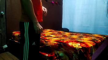 My stepbrother goes around the house so that it follows night and he can spend the night in my apartment pre warm up