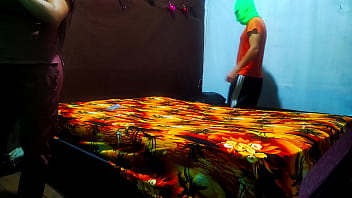 My stepbrother goes around the house so that it follows night and he can spend the night in my apartment pre warm up