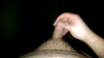 Uncut cock masturbation