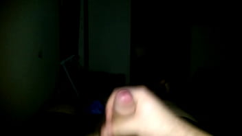 Uncut cock masturbation