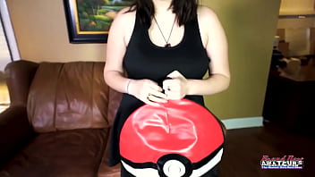 Busty brunette coed trinity loves riding a cock in different positions