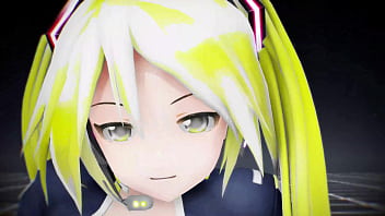 Hatsune miku undressing dancing icy song hentai vocaloid mmd 3d blonde hair clip