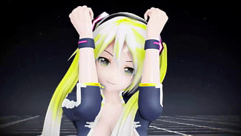 Hatsune miku undressing dancing icy song hentai vocaloid mmd 3d blonde hair clip