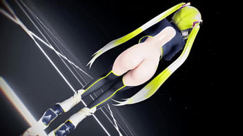 Hatsune miku undressing dancing icy song hentai vocaloid mmd 3d blonde hair clip