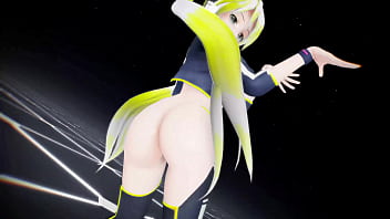Hatsune miku undressing dancing icy song hentai vocaloid mmd 3d blonde hair clip