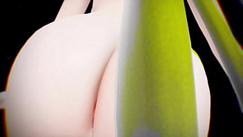 Hatsune miku undressing dancing icy song hentai vocaloid mmd 3d blonde hair clip