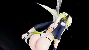 Hatsune miku undressing dancing icy song hentai vocaloid mmd 3d blonde hair clip