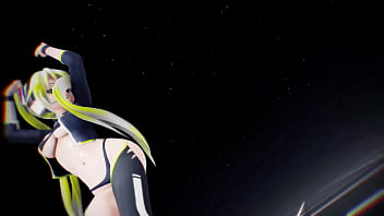 Hatsune miku undressing dancing icy song hentai vocaloid mmd 3d blonde hair clip