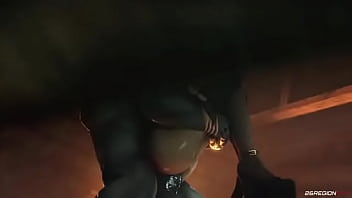 Sexy redhead has sex with a demon in the sauna Sexy redhead has sex with a demon in the sauna