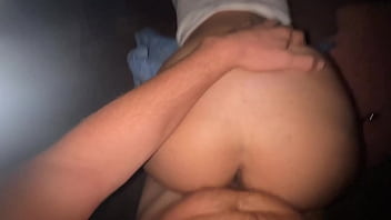 Hairy bush gf takes butt plug inside and big cock