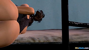 Very hot girl in action