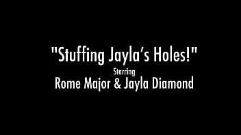 Jayla diamond got her holes stuffed with rome major's massive dick Jayla diamond got her holes stuffed with rome major's massive dick
