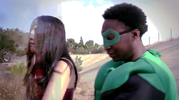 Foursome cosplay featuring deadpool wonderwoman red sonja and green lantern