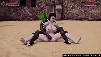 Lacey vs luna nf3d lesbian sex battle combat