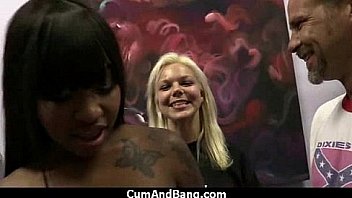 Ebony Chick Fucked Hard In Group Sex Action 14 thumbnail