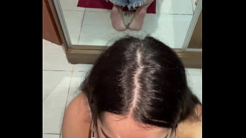 Boquete pov de debora mendes em wellington ribeiro reflexo da bunda no espelho e facial intenso no final completo no e red