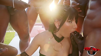 Yenifer chacon is so hungry for her first bbc gangbang with the squad filled with dp