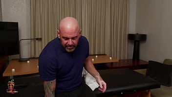 Older chubby massage client gives masseuse anal sex instead of cash for tip