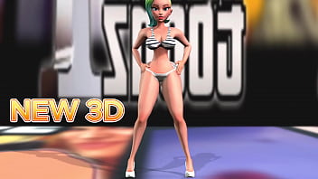 Kim's incredible booty bounces in 3d jump around and be amazed