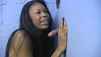 Gloryhole cock licking and sucking interracial 26