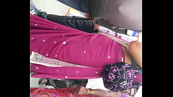 Bbw aunty standing for train