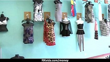 Amateur hottie takes cash for public sex 6