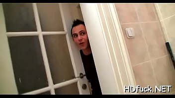 Big dick rams cum hole from behind