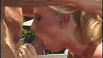 Alexis malone sucking cock by the pool