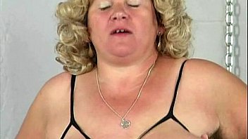 Chubby mature playing with herself
