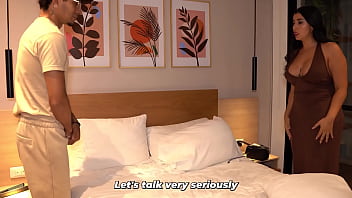 Stepson finds his stepmother's thongs and fantasizes about her big ass on top of him