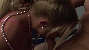 She throws one leg up on the desk so he can fuck her pussy as deep as possible and you can