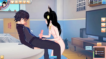 Nagato sucks and fucks lucky guy