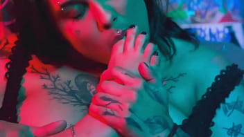 Latin lesbians foot licking #full