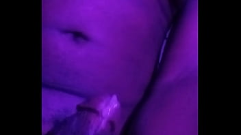Purple lights while naked 7