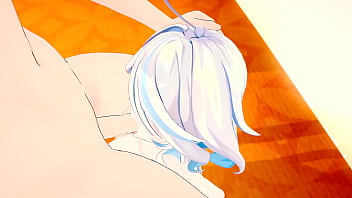 Furina sucks your cum dry into her mouth and then into her wet pussy