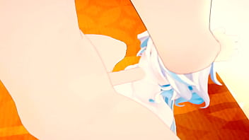 Furina sucks your cum dry into her mouth and then into her wet pussy