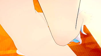 Furina sucks your cum dry into her mouth and then into her wet pussy