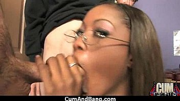 Black chick blows group of white cocks 16