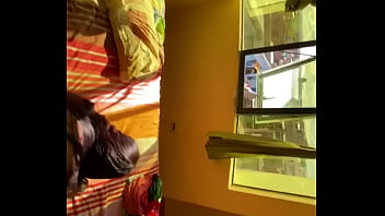 Follando con mi chava en hotel con ventana abierta