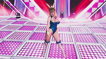 Youthful alluring saber sings and dancing on scene in a skimpy latex outfit Youthful alluring saber sings and dancing on scene in a skimpy latex outfit