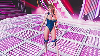 Youthful alluring saber sings and dancing on scene in a skimpy latex outfit Youthful alluring saber sings and dancing on scene in a skimpy latex outfit