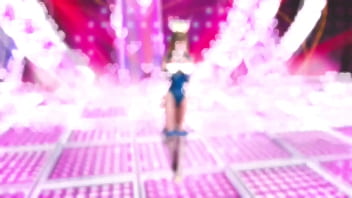 Youthful alluring saber sings and dancing on scene in a skimpy latex outfit Youthful alluring saber sings and dancing on scene in a skimpy latex outfit