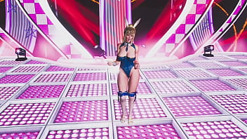 Youthful alluring saber sings and dancing on scene in a skimpy latex outfit Youthful alluring saber sings and dancing on scene in a skimpy latex outfit