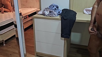 I caught my wife in the mirror with the delivery boy in our apartment