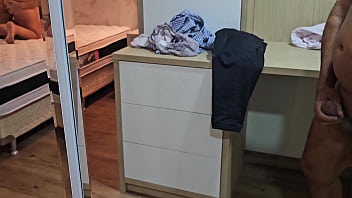 I caught my wife in the mirror with the delivery boy in our apartment