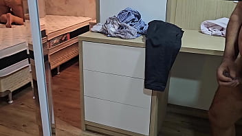 I caught my wife in the mirror with the delivery boy in our apartment